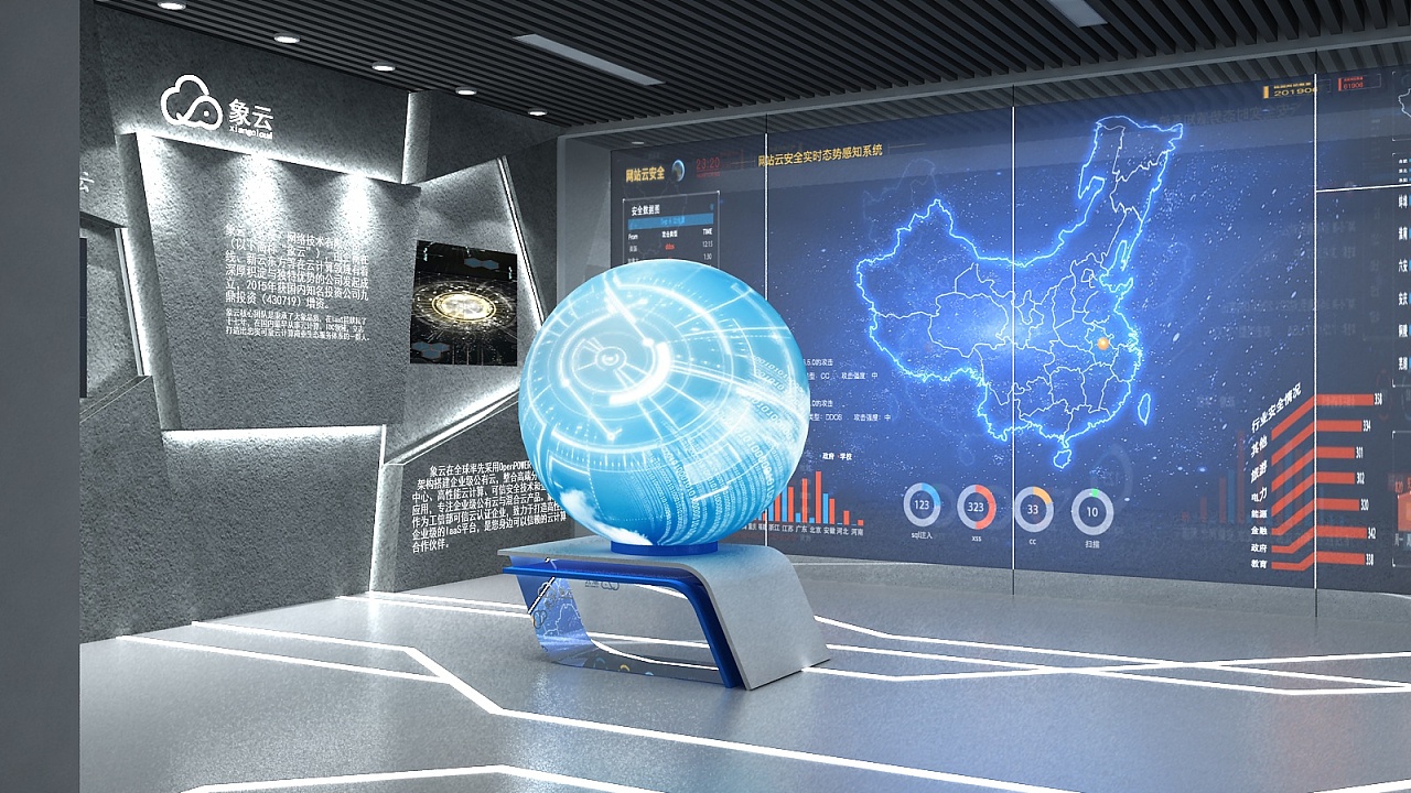 象云科技展厅 前沿技术服务，驱动数字化转型